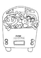 A coloring page of little monsters